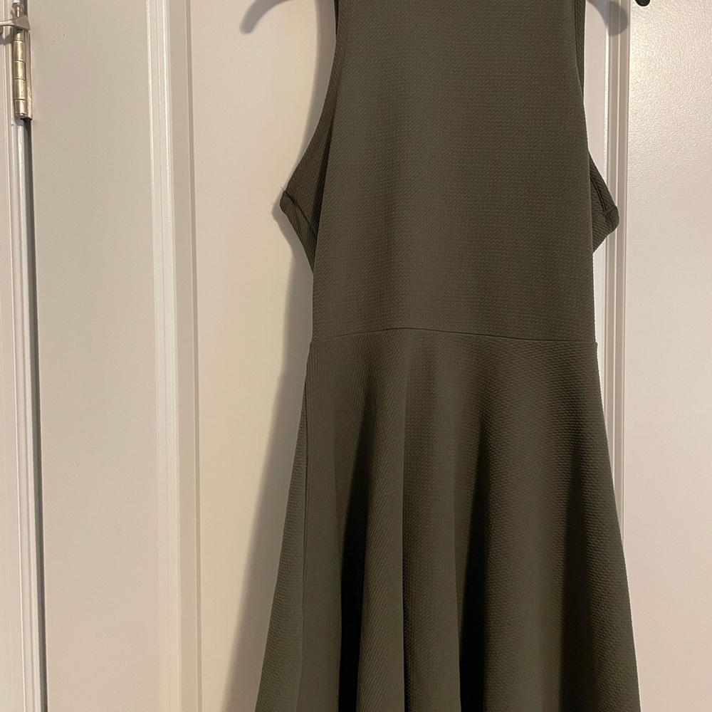 Olive Green Sleeveless Dress